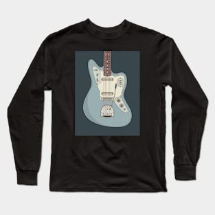 Sonic Gray Jag Guitar Long Sleeve T-Shirt